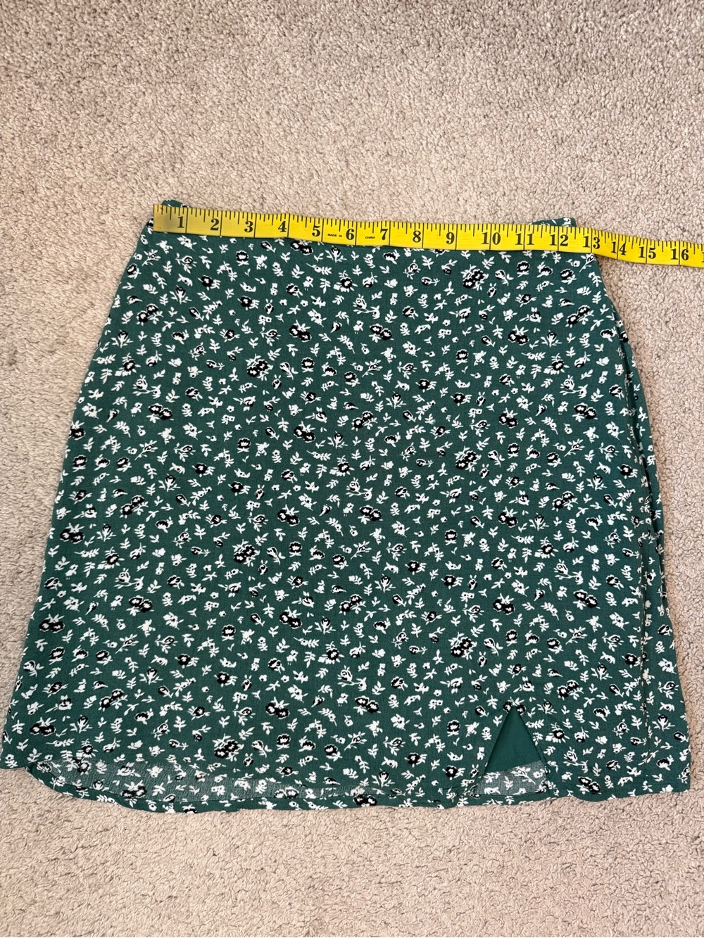 Abercrombie & Fitch Ditsy Floral Mini Skirt Green XS Cottagecore - Picture 5 of 6